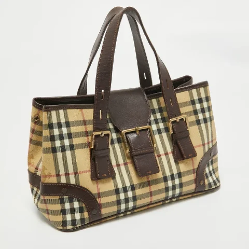 Burberry Vintage Pre-owned Leather totes Brown Dames