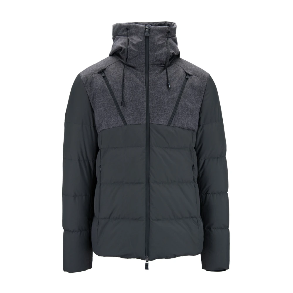 Herno Men's Gray Zippered Down Jacket