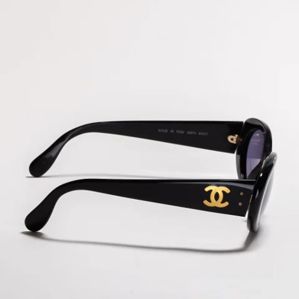 Chanel Vintage Pre-owned Acetate sunglasses Black Dames