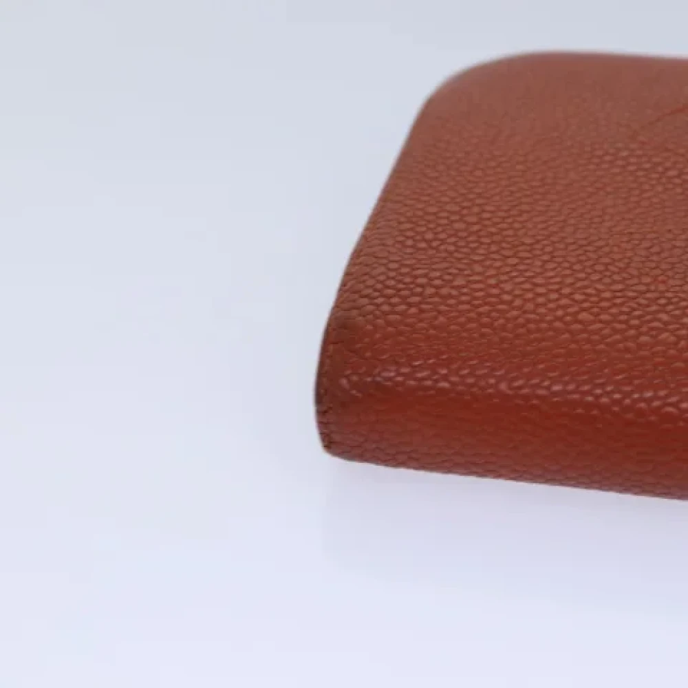 Chanel Vintage Pre-owned Leather wallets Orange Dames