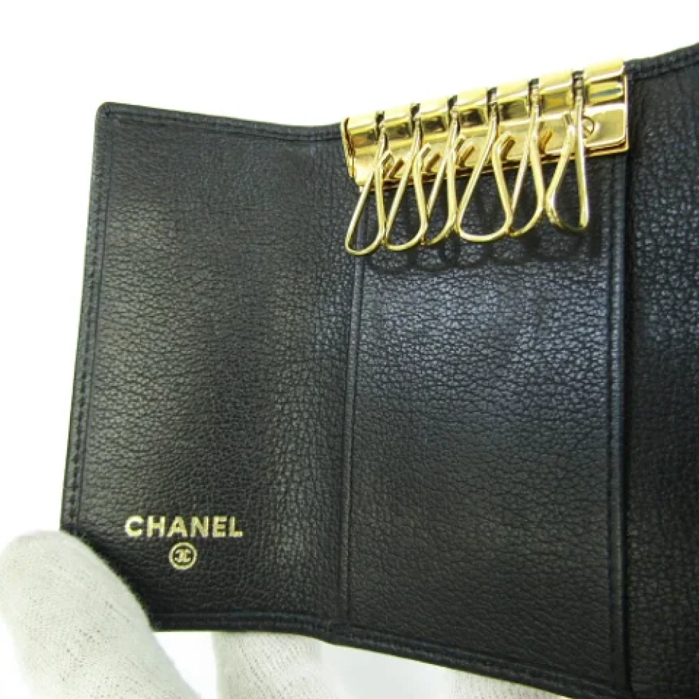 Chanel Vintage Pre-owned Leather home-office Black Dames