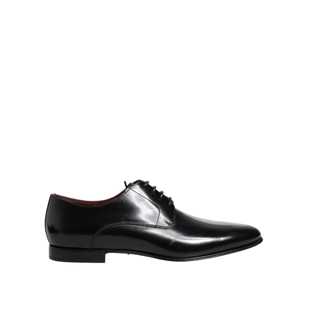 Dolce & Gabbana Men's Black Dress Shoes, 10 Uk, Leather Derby Shoes