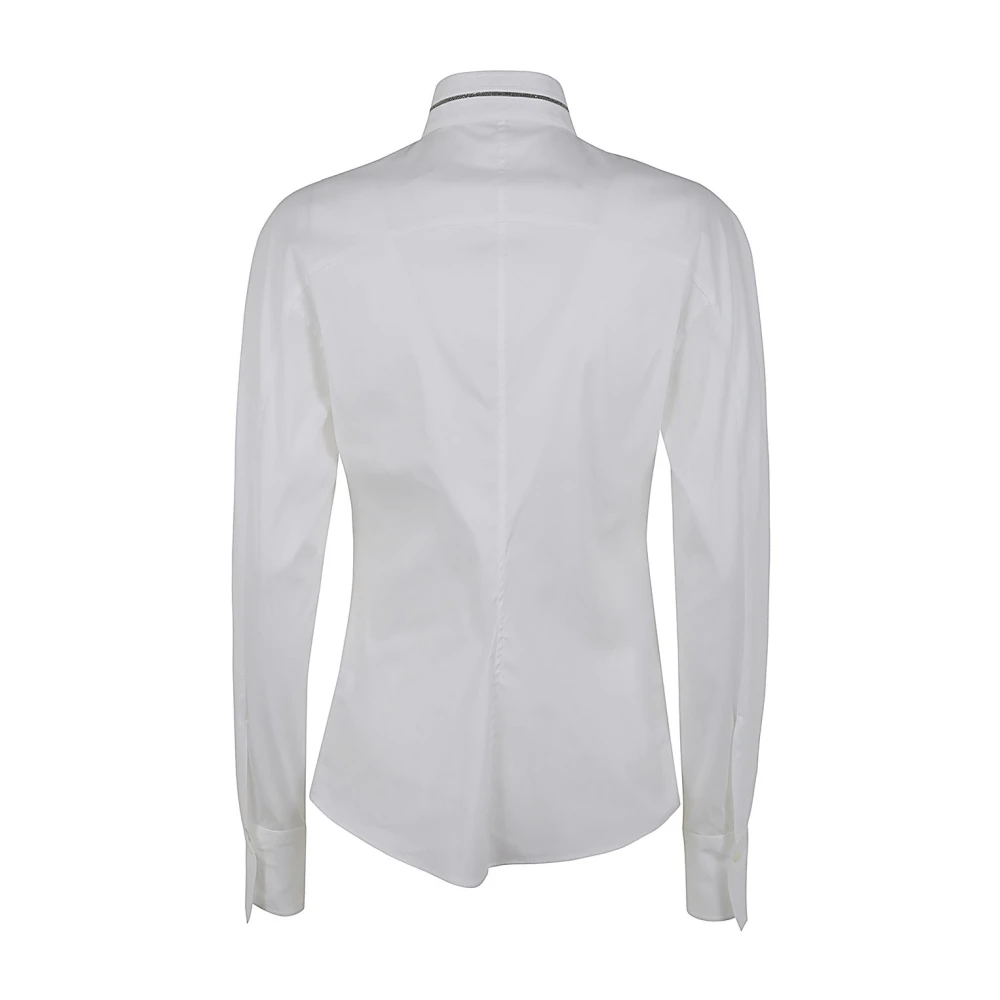 BRUNELLO CUCINELLI Witte Turtle Neck Shirt White Dames