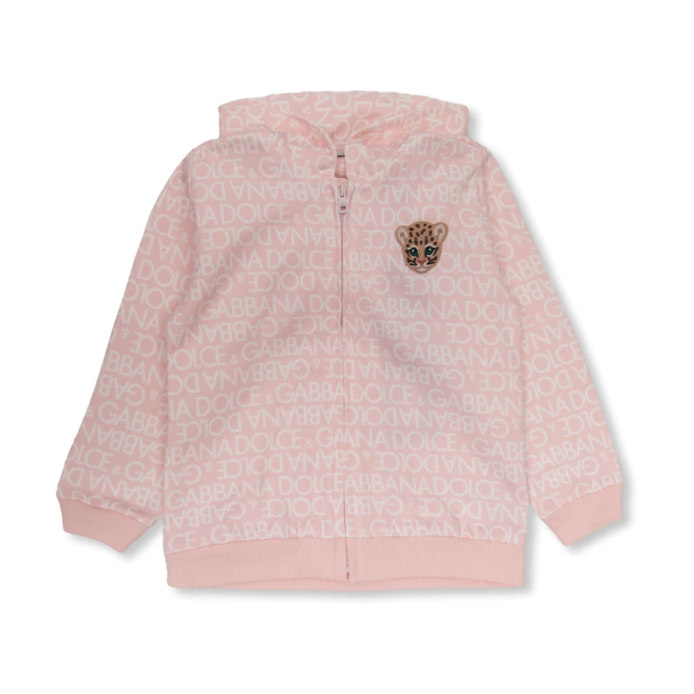 Dolce & Gabbana Dragkedja-hoodie Pink, Unisex