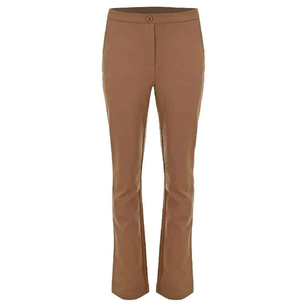 DNM Pure Elastische Band Basic Broek Brown Dames