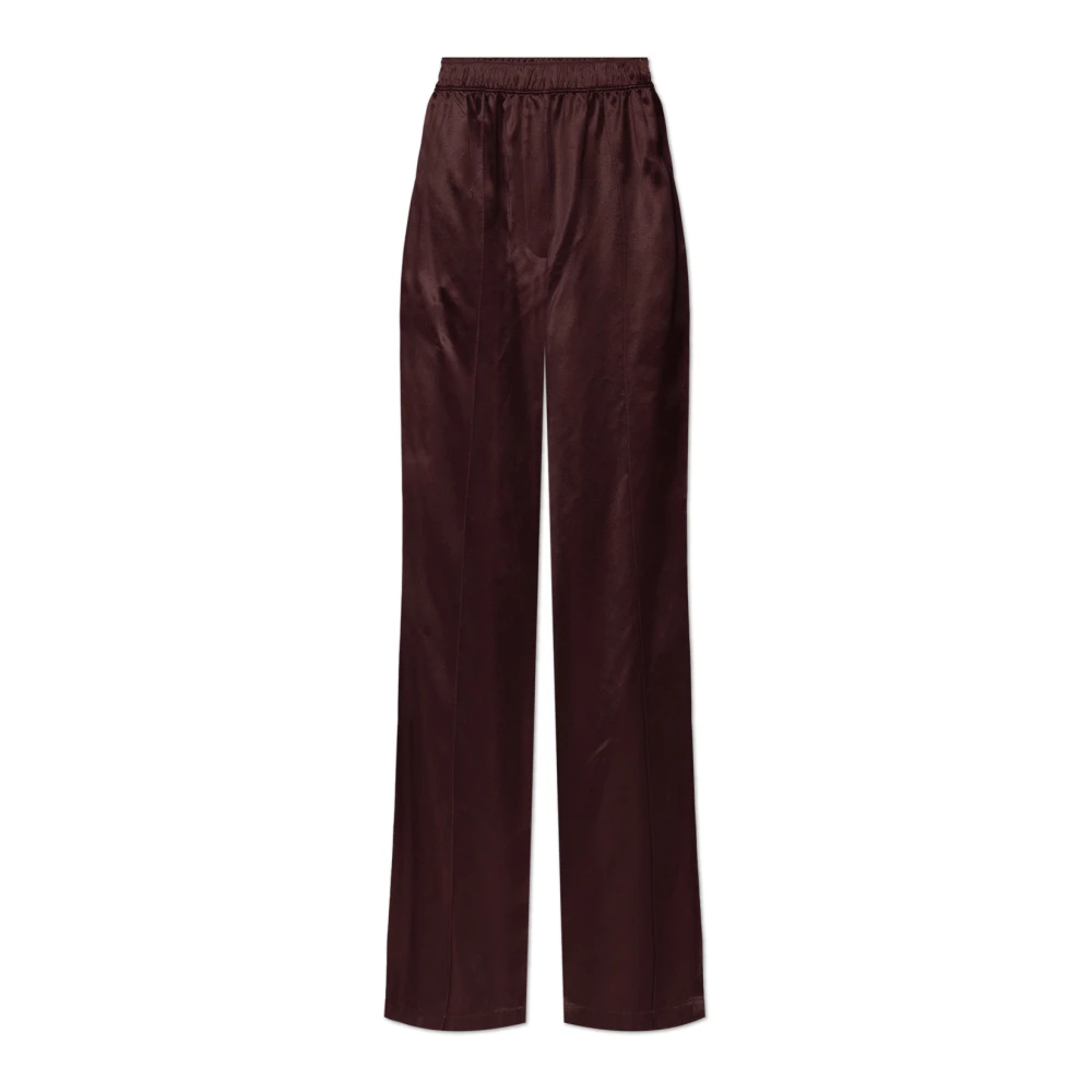 Tory Burch Women's Red Wide Trousers, L, Viscose Pant