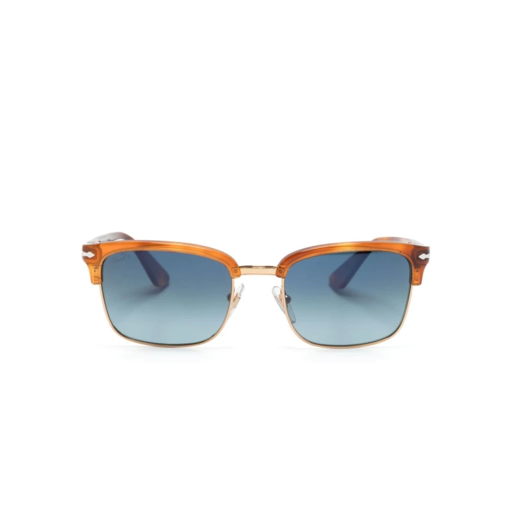 Persol Unisex Brown Rectangle Sunglasses - Sunglasses - 56 Mm - Accessories