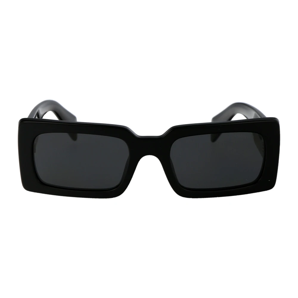 Prada Women's Black Rectangle Dark Grey Pra07s - Image 4