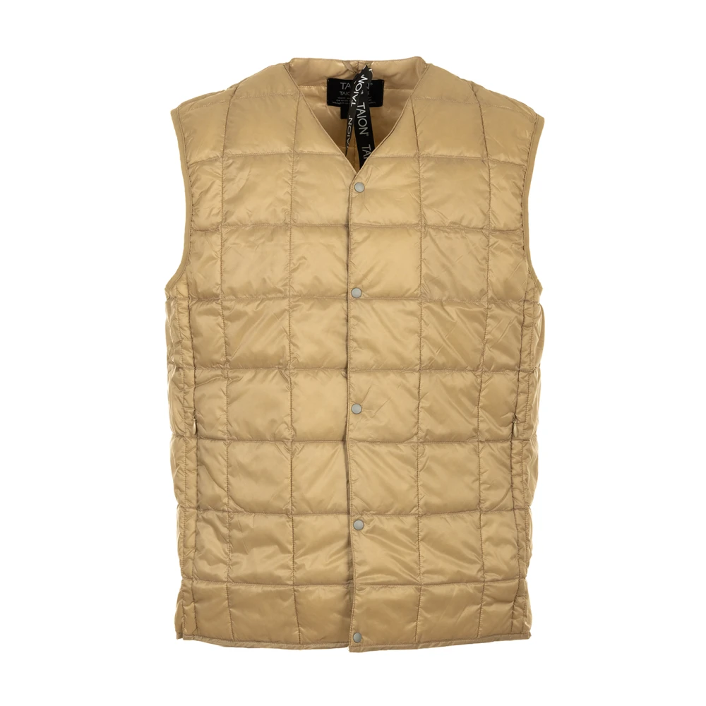 Taion Brun Puffer Vest Brown, Herr