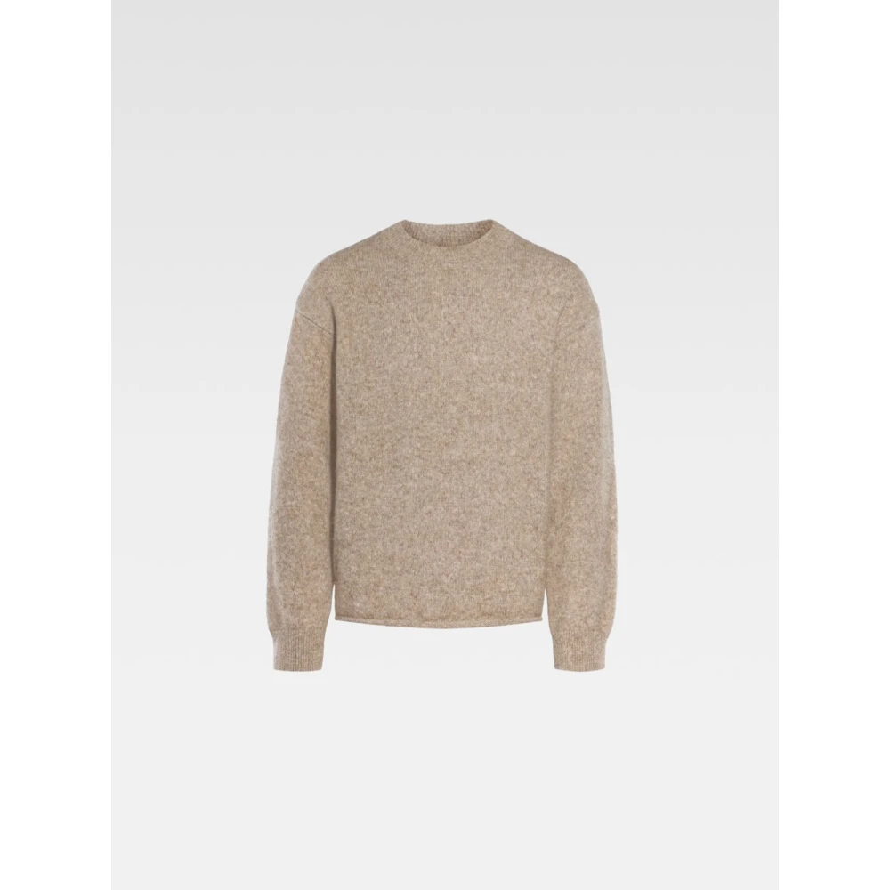 Jacquemus Relaxed Fit Alpaca wollen trui Beige Heren