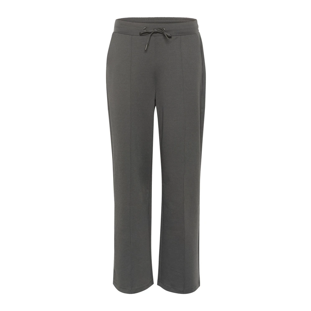 Kaffe Women's Black Straight Pants Oyster