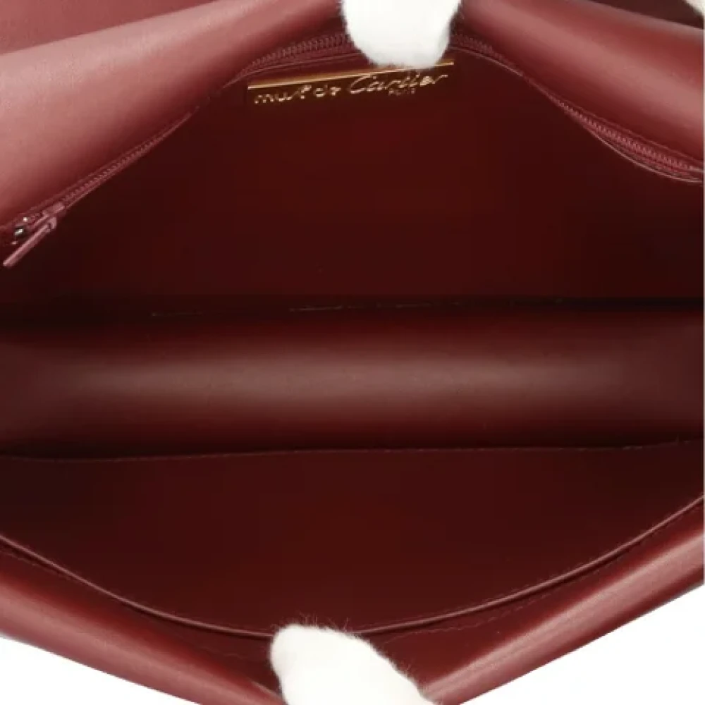 Cartier Vintage Pre-owned Leather shoulder-bags Red Dames