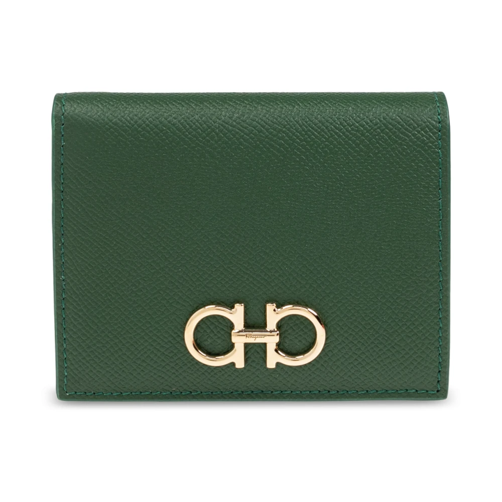 Salvatore Ferragamo Leren portemonnee Green Dames