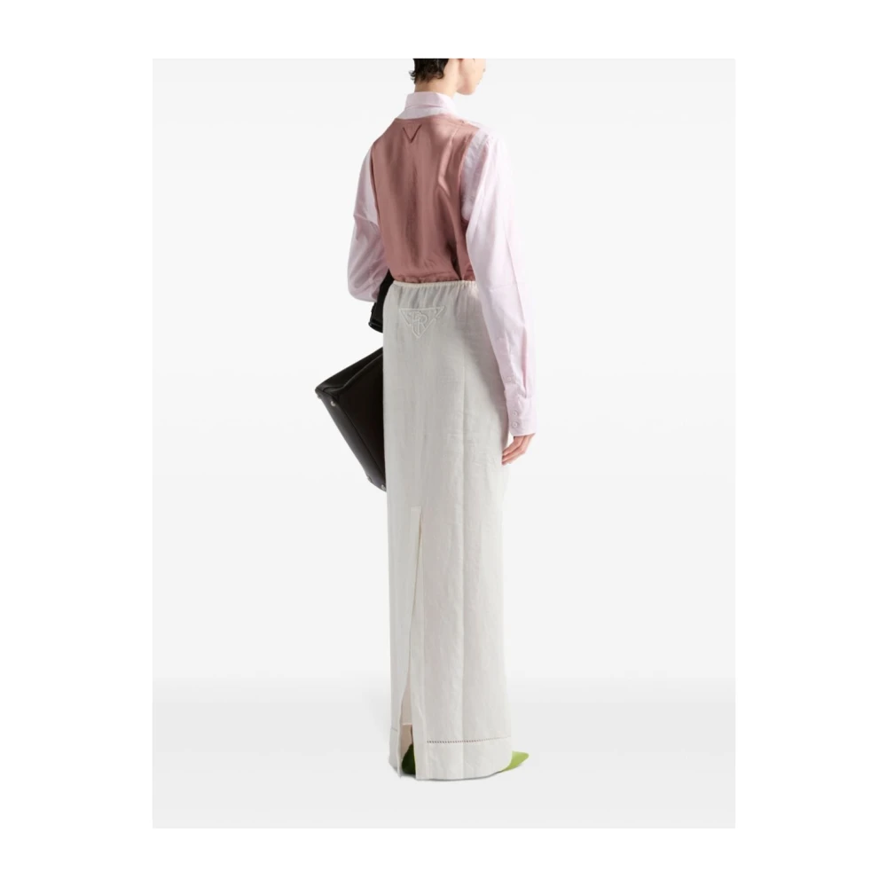 Prada Roze Overhemd Elegant Frans Kraag Pink Dames