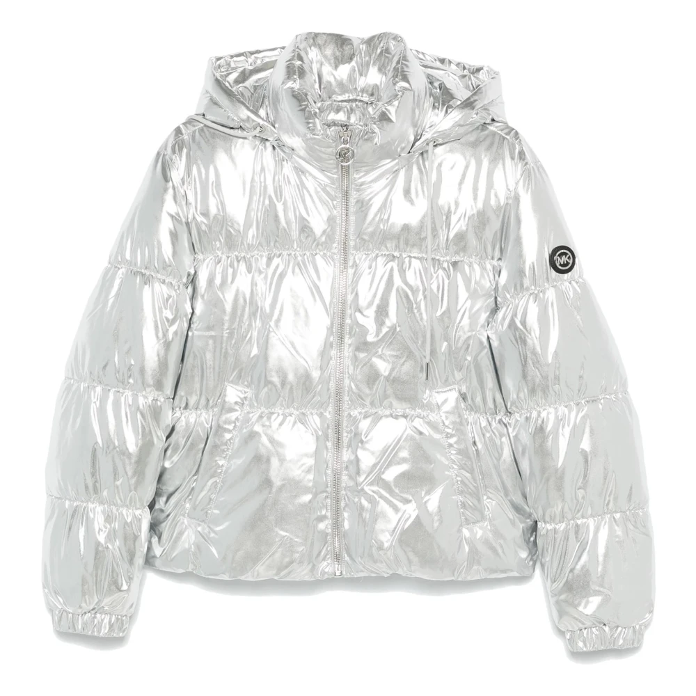 Michael Kors Glanzende Hoodie Zilver Gray Dames
