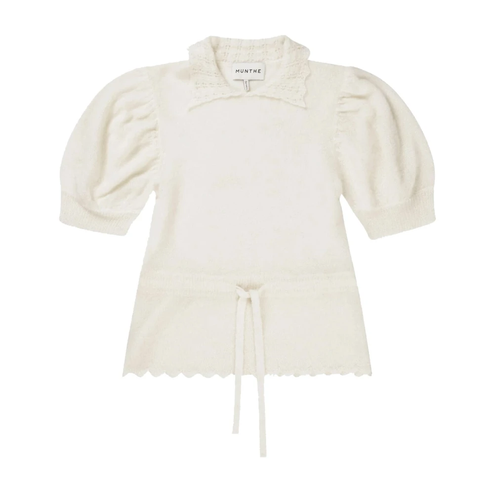 Munthe Elegante Trui met Pofmouwen White Dames
