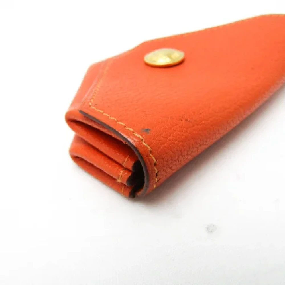 Hermès Vintage Pre-owned Leather wallets Orange Dames