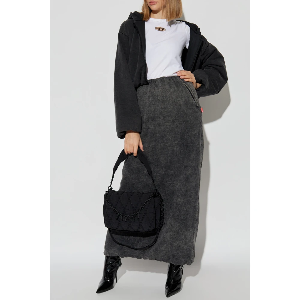 Diesel Gewatteerde sweatshirt F-Enerdi Gray Dames