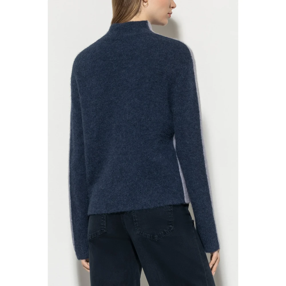 LUISA CERANO Alpaca wollen trui met zak Gray Dames