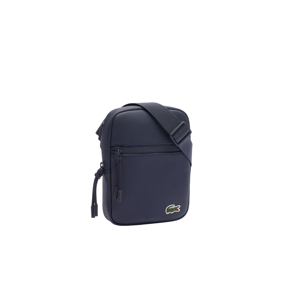 Lacoste Blauwe Urban Canvas Schoudertas Blue Heren