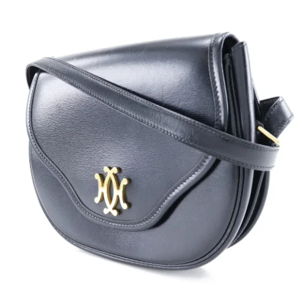 Hermès Vintage Pre-owned Leather shoulder-bags Black Dames