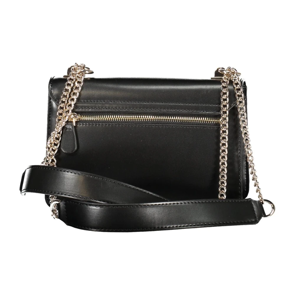 Guess Zwarte schoudertas met kettinghandvatten Black Dames