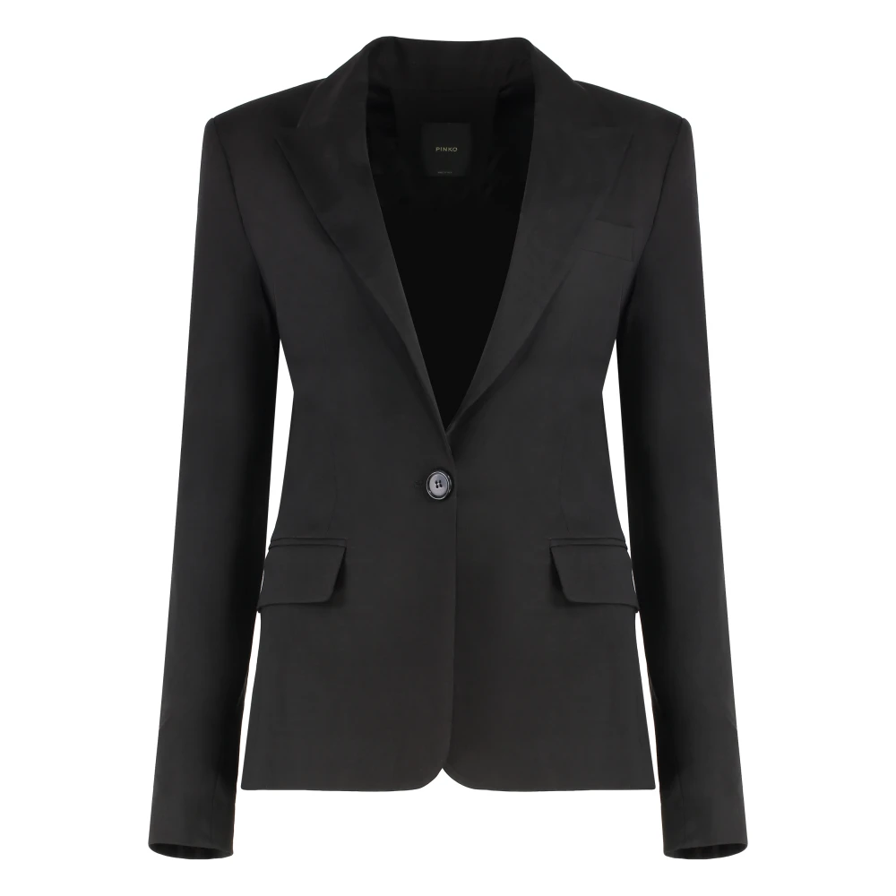 Pinko Women's Black Blazers, Xs, Linen Blazer