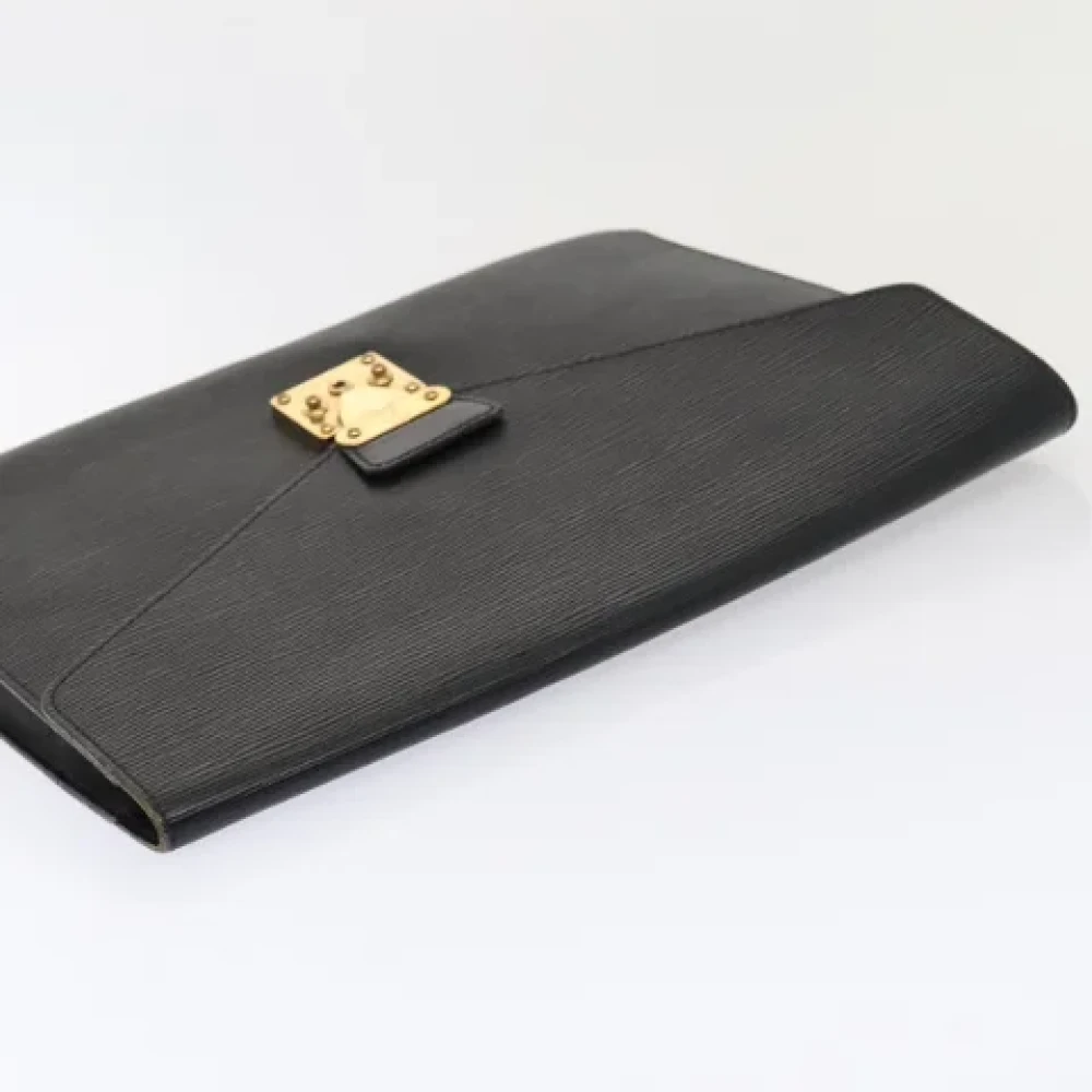 Louis Vuitton Vintage Pre-owned Leather briefcases Black Dames