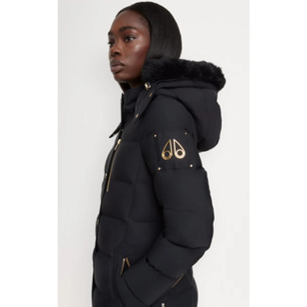 Moose Knuckles Warme Zwarte Watershed Gold Puffer Jas Black Dames