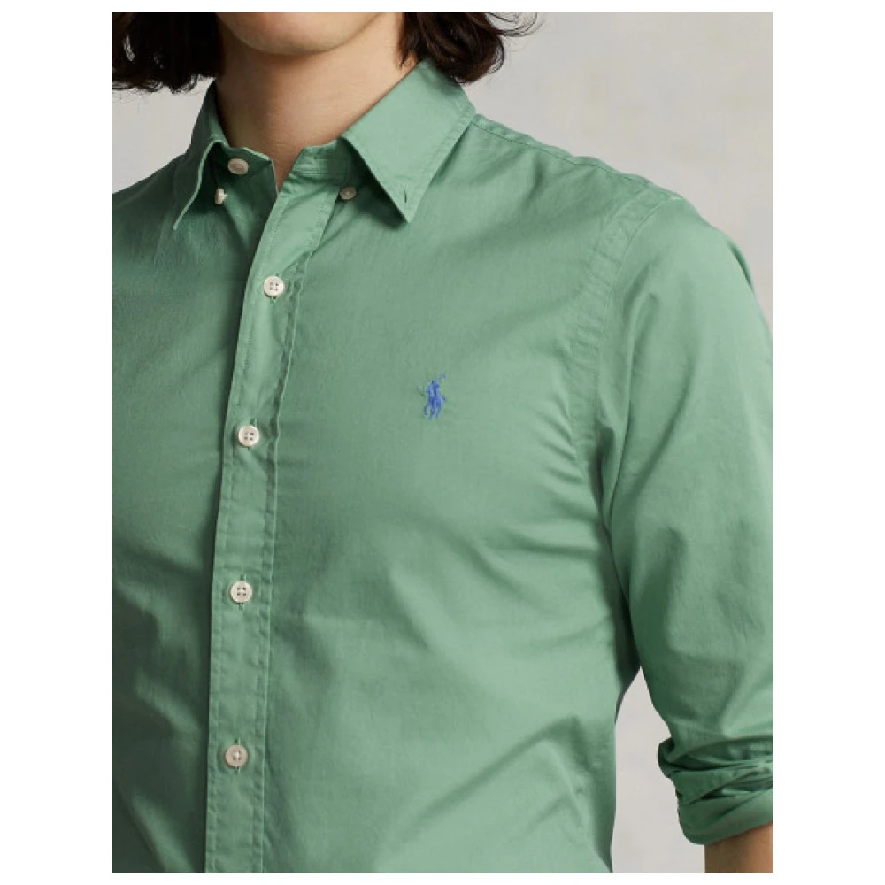Polo Ralph Lauren Slim Fit Katoenen Overhemd Green Heren
