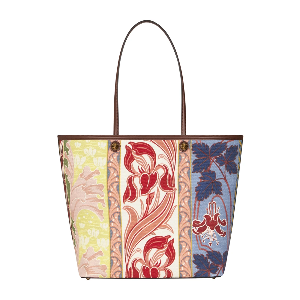 ETRO Blauwe Canvas Shopper met Zomerprint Multicolor Dames