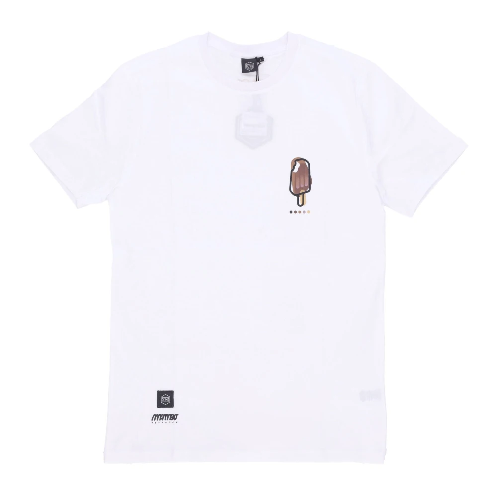 Dolly Noire Men's White T-Shirts, Xl, Cream & Chocolate Tee