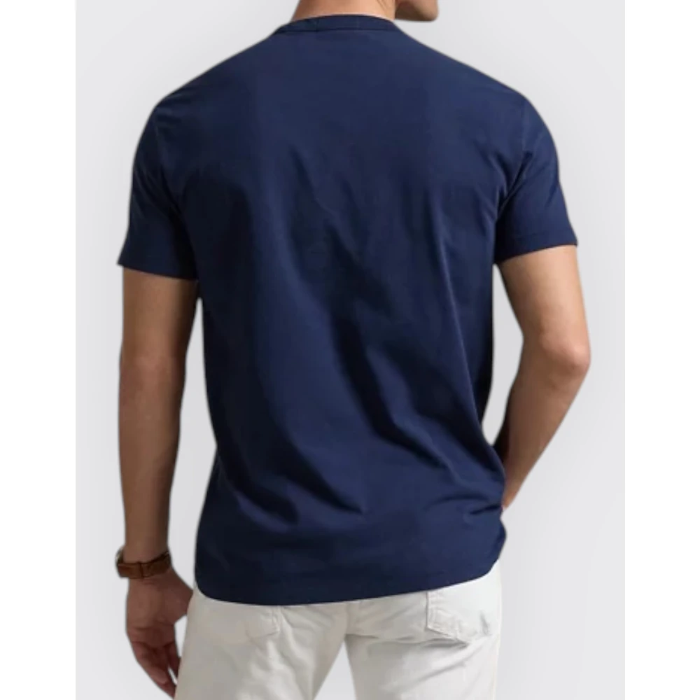 Polo Ralph Lauren Custom Slim-Fit Katoenen T-Shirt Blue Heren
