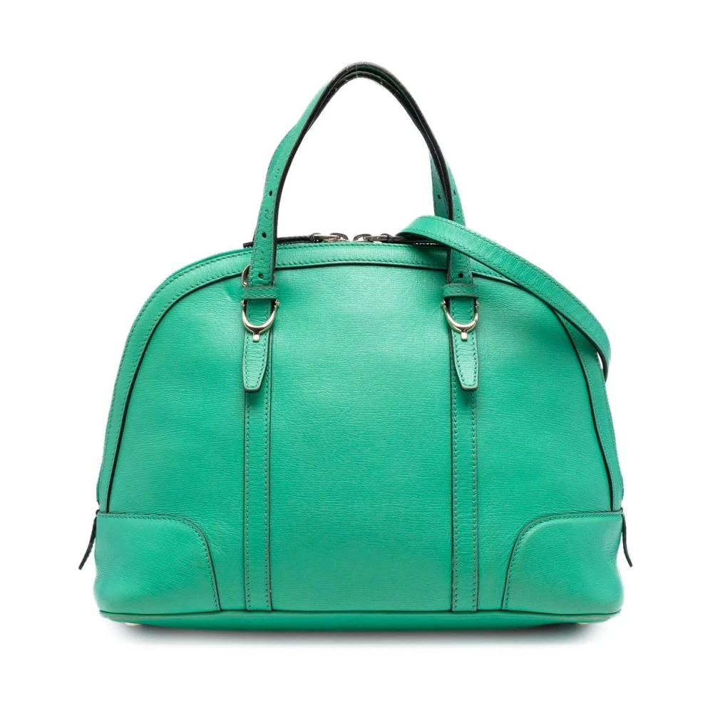 Gucci Vintage Women's Green Pre-Owned Dome Satchel