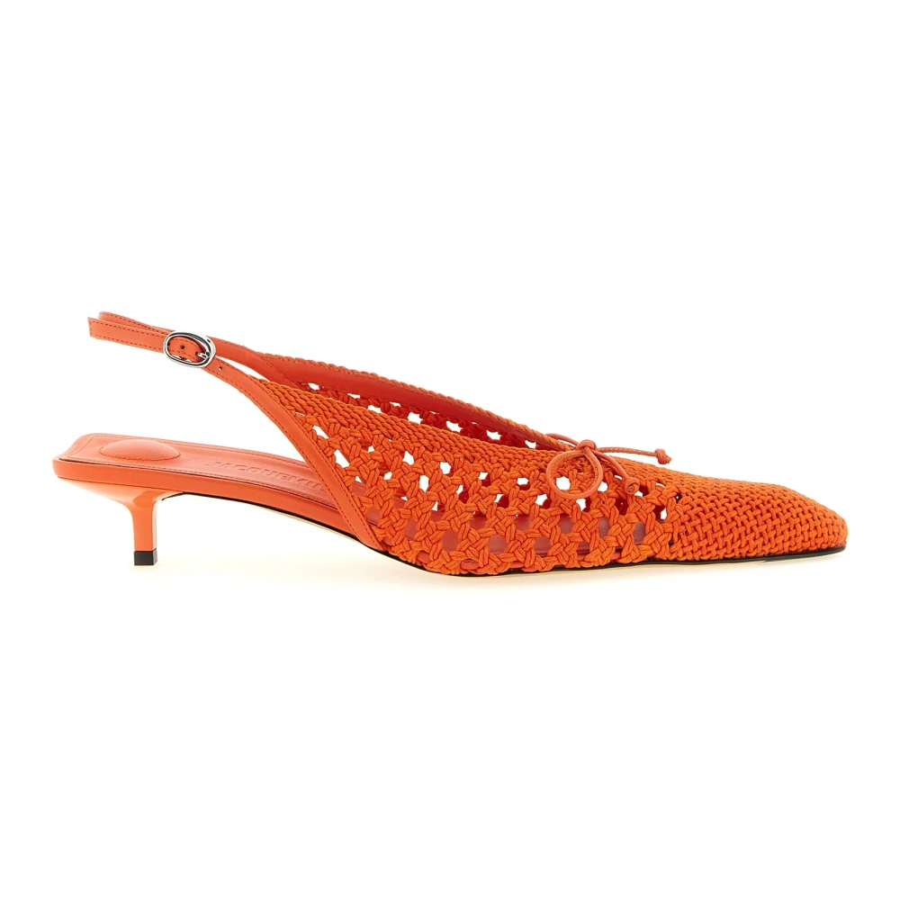 Jacquemus Women's Orange Pumps, 4 Uk, Les Slingbacks Cubisto B