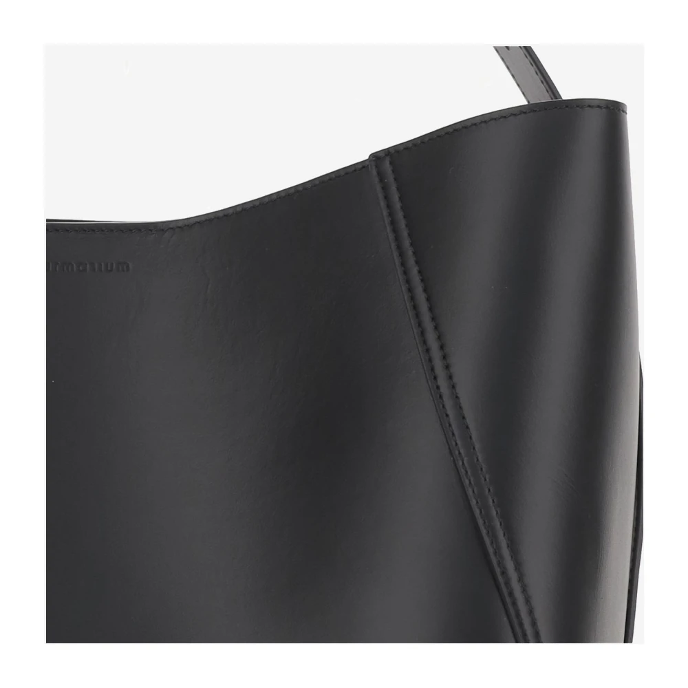Armarium Zwarte lamsvacht leren tote tas Black Dames