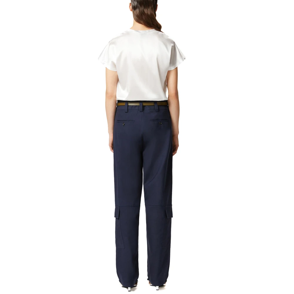 pinko Witte Zijden Satijnen Blouse met Korte Mouwen White Dames