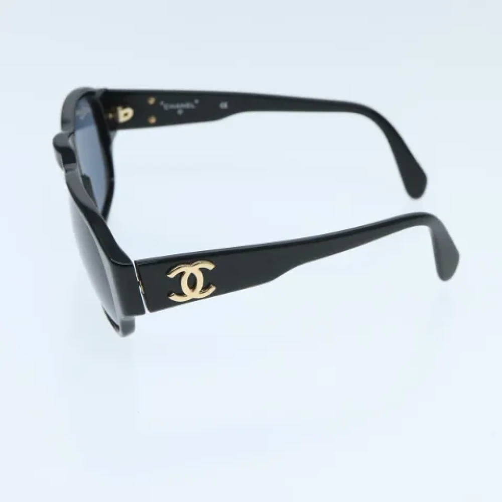 Chanel Vintage Pre-owned Plastic sunglasses Black Dames