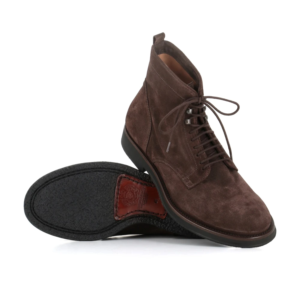 Alberto Fasciani Espresso Suede Anfibio Laarzen Brown Heren