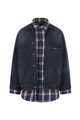Patched Shirt Jacket