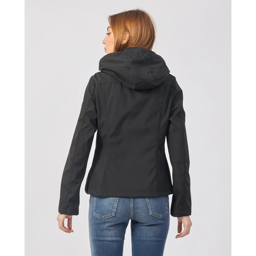 YES ZEE Zwarte gevoerde softshell jas Black Dames