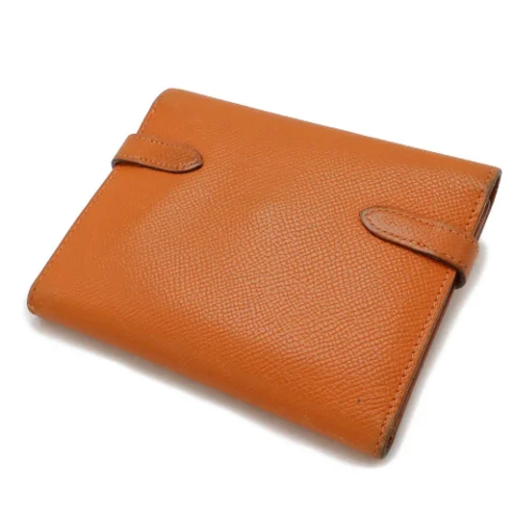 Hermès Vintage Pre-owned Leather wallets Orange Dames
