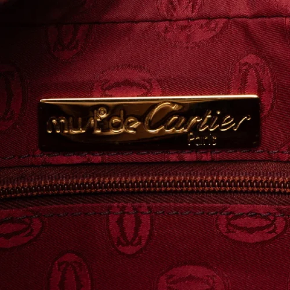 Cartier Vintage Pre-owned Fabric shoulder-bags Red Dames