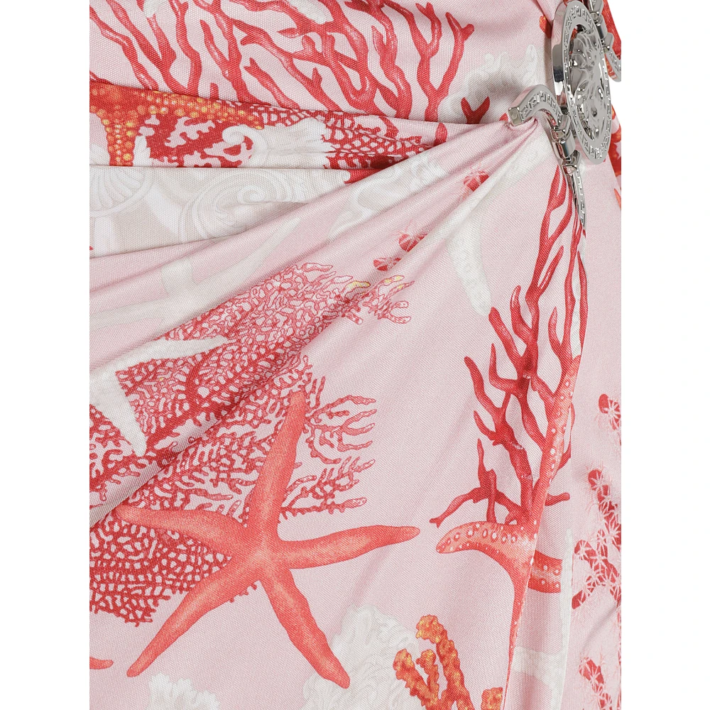 Versace Jersey Rok met Vakantieprint Pink Dames