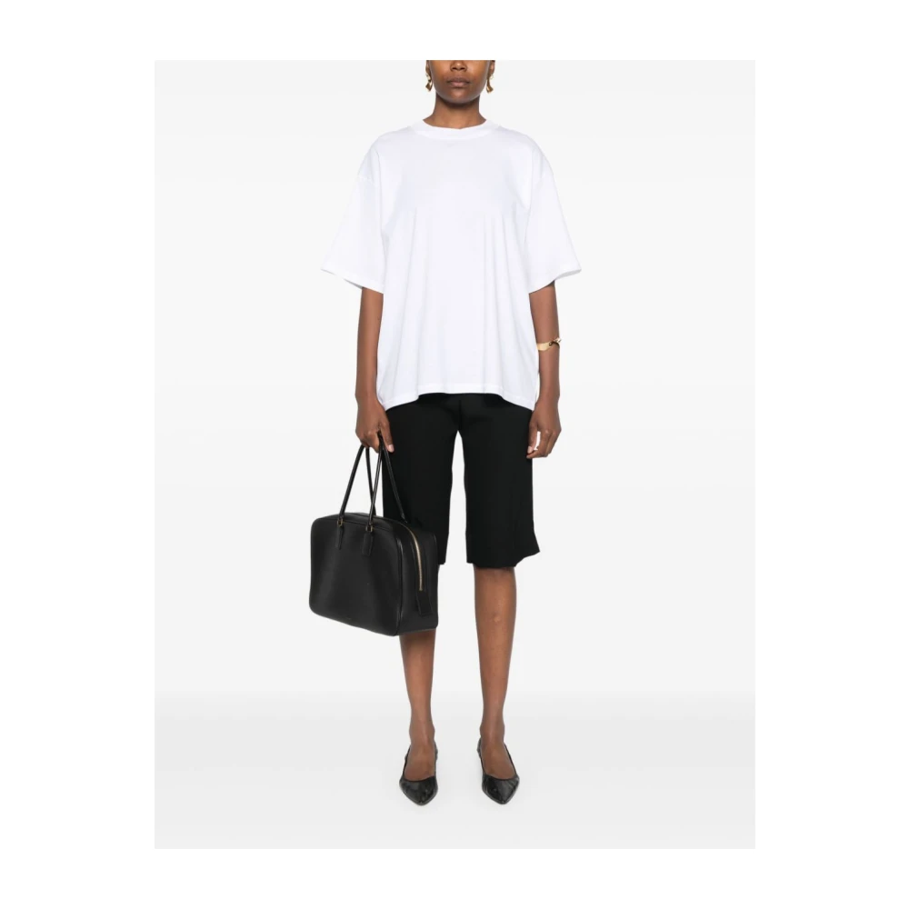 Birgitte Herskind Witte Katoenen T-shirt met Ronde Hals White Dames
