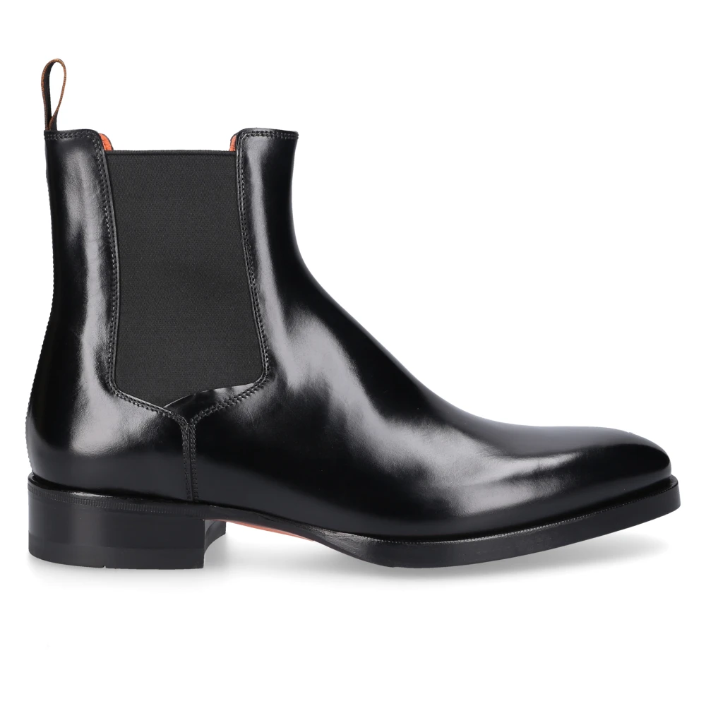 Santoni Budapest-inspirerade Chelsea Boots Black, Herr