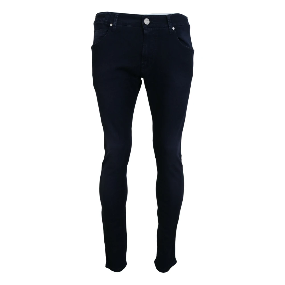 Acht Blue Tapered Denim Jeans - Male - Slim Fit Jeans - M - Jeans