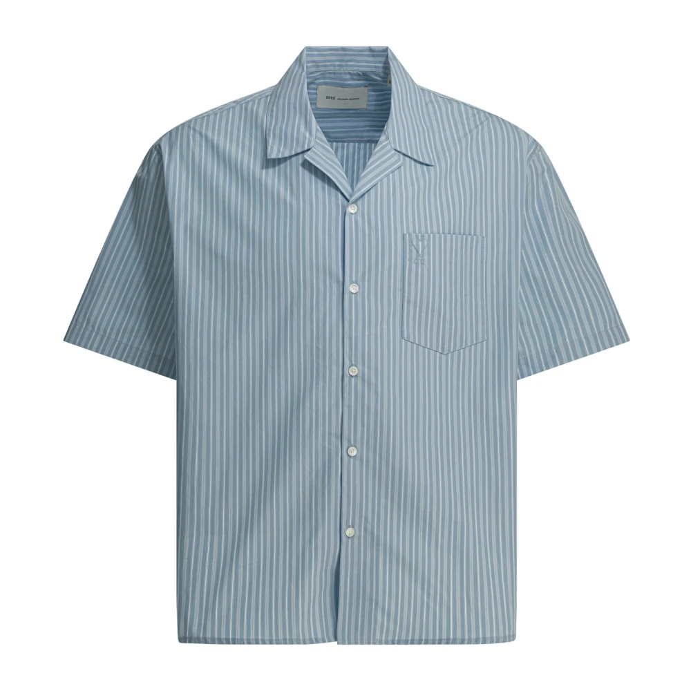 Ami Paris Homme Bleu - Shirts > Short Sleeve Shirts