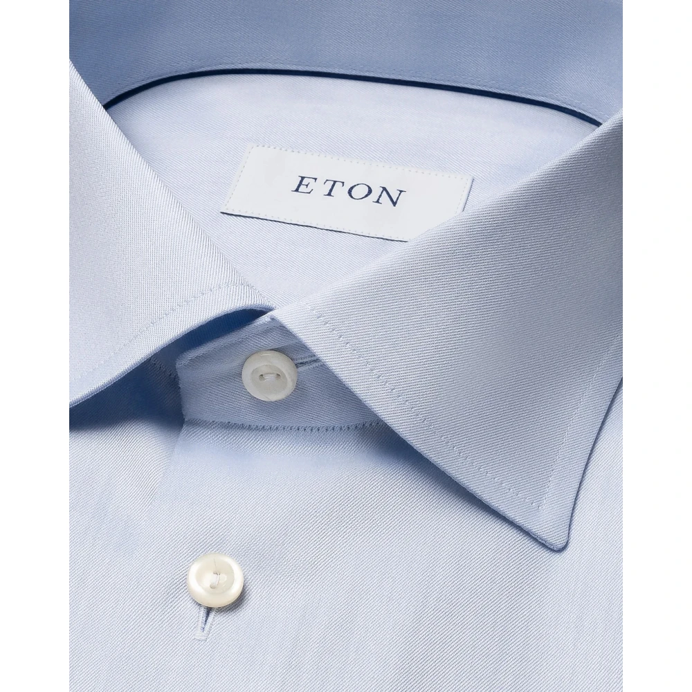 Eton Blauw Signature Twill Business Overhemd Blue Heren