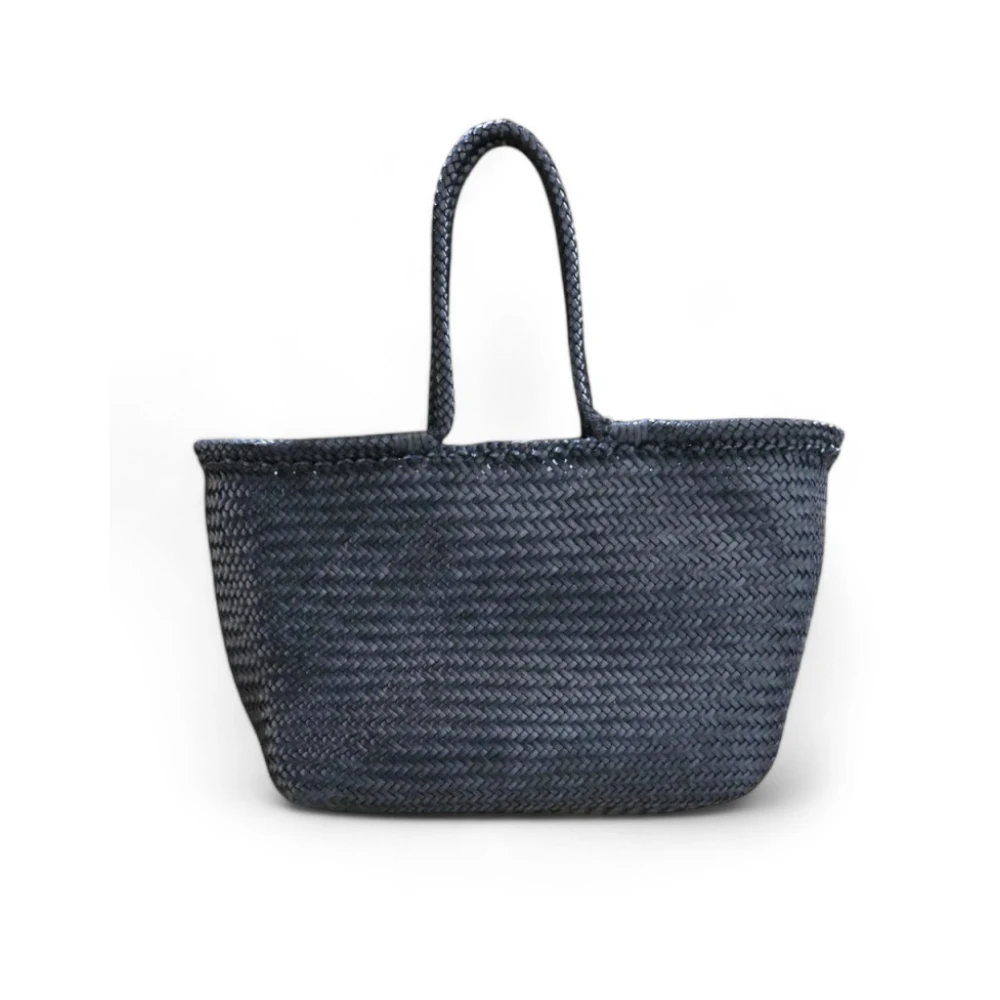 Dragon Diffusion Handgeweven leren tas Blue Dames